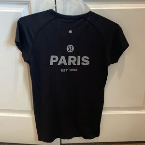Lululemon black Paris 1998 short sleeve swiftly tech size 10